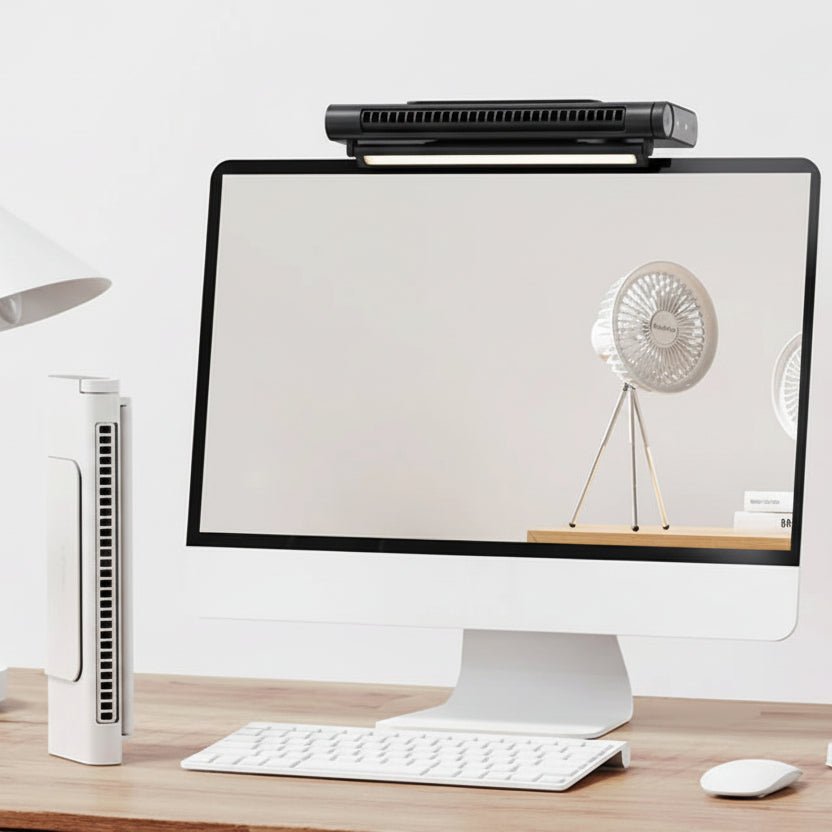 Bladeless Fan with Lamp, Portable Fan for Office and Travel