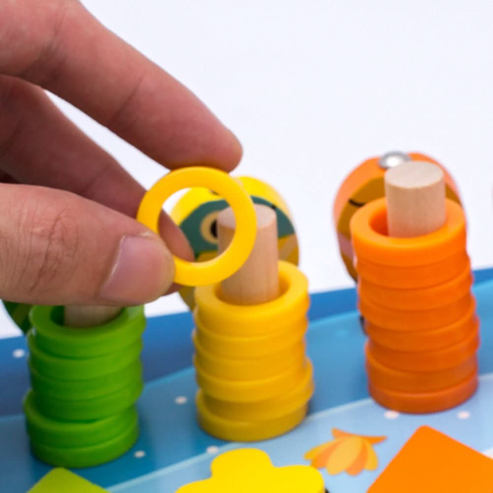 Wooden Learning Board, Montessori Toys for Shapes and Numbers – image 4