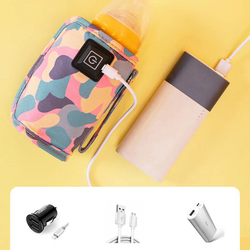 Portable Bottle Warmer with USB, Baby Bottle Warmer for Travel, Milk Warmer with LED Indicator, Baby Essentials_05