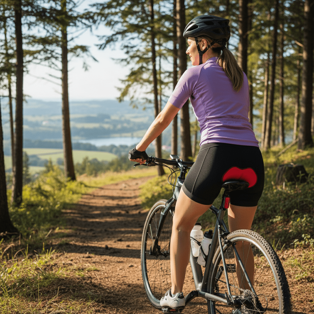 Womens Cycling Shorts with 4D Gel Padding, Bike Shorts Women with Non Slip Leg Grippers