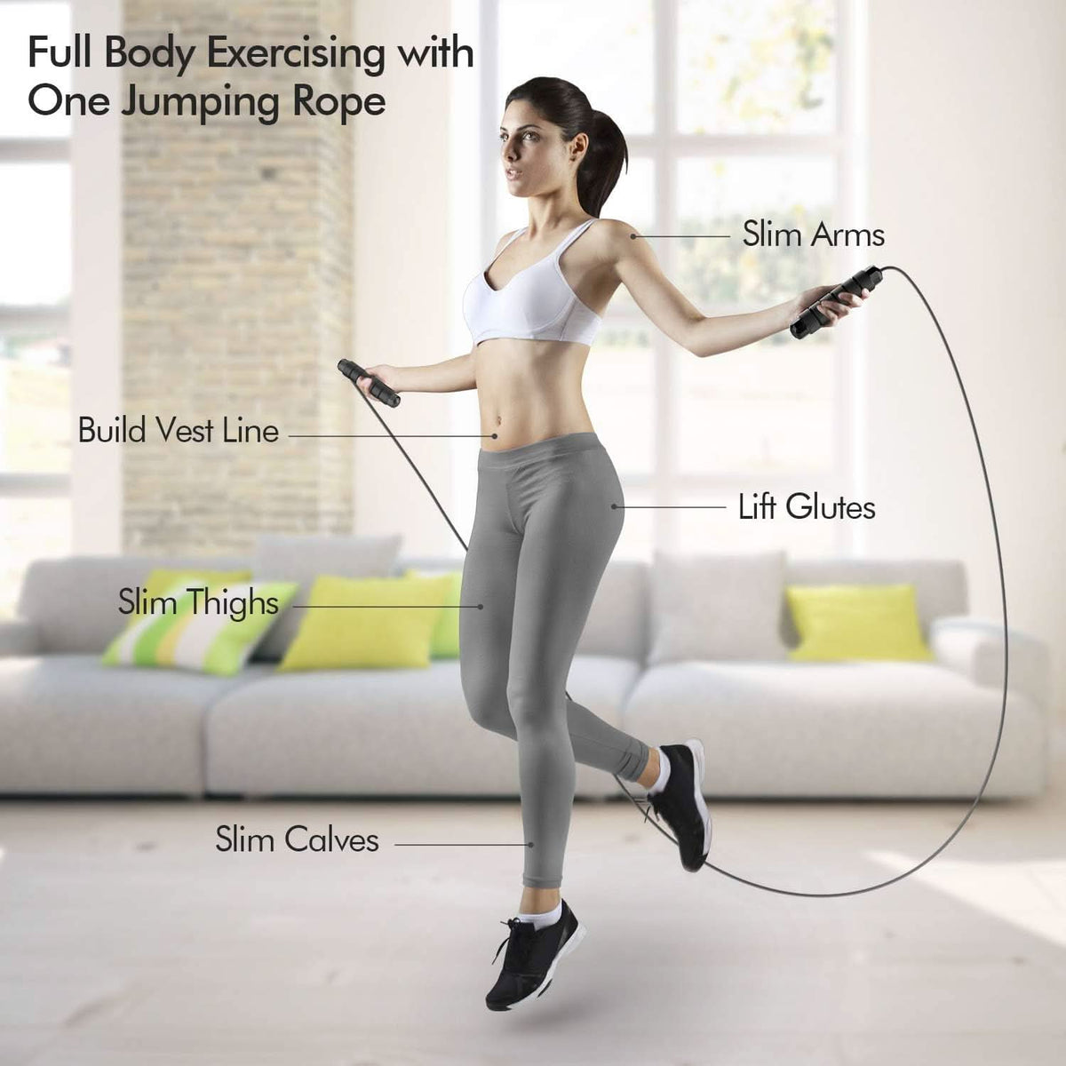 Adjustable Skipping Rope, Tangle Free Jump Ropes with Ball Bearings, Fitness Skipping Rope, Exercise Equipment for Home_01