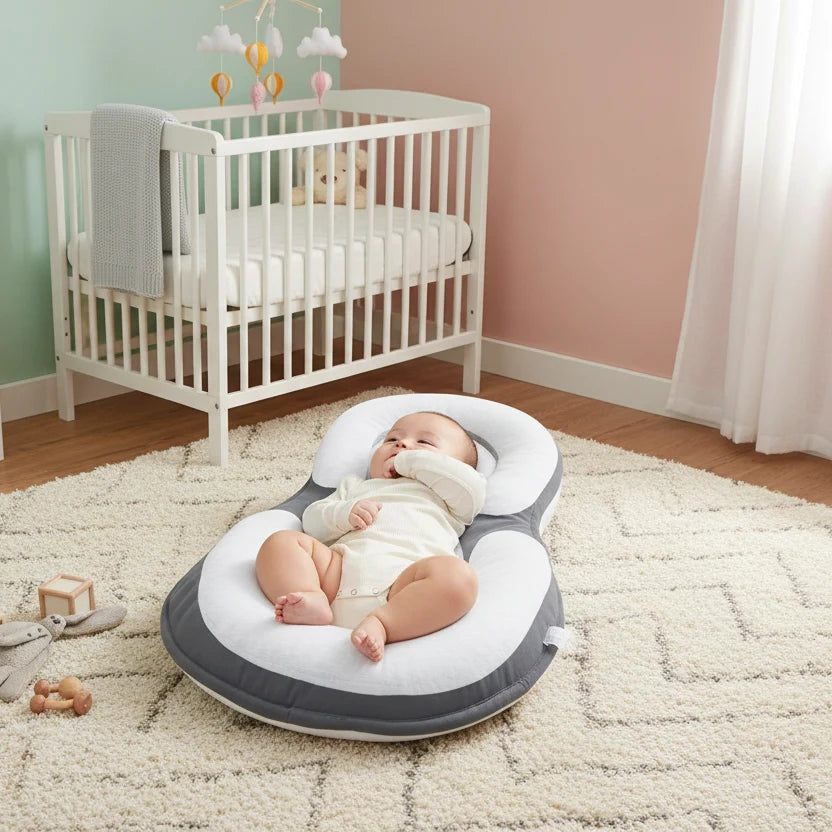 Baby Nest for Newborn, Portable Baby Bed for Travel, Foldable Baby Lounger 0-12 Months, Newborn Nest Bed