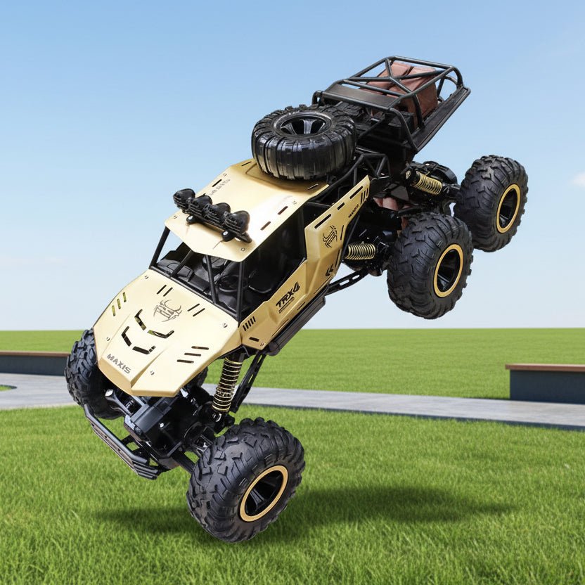 Remote Control Monster Truck with LED Lights, Off Road RC Car, Radio Controlled Car with Six Driven Wheels_00