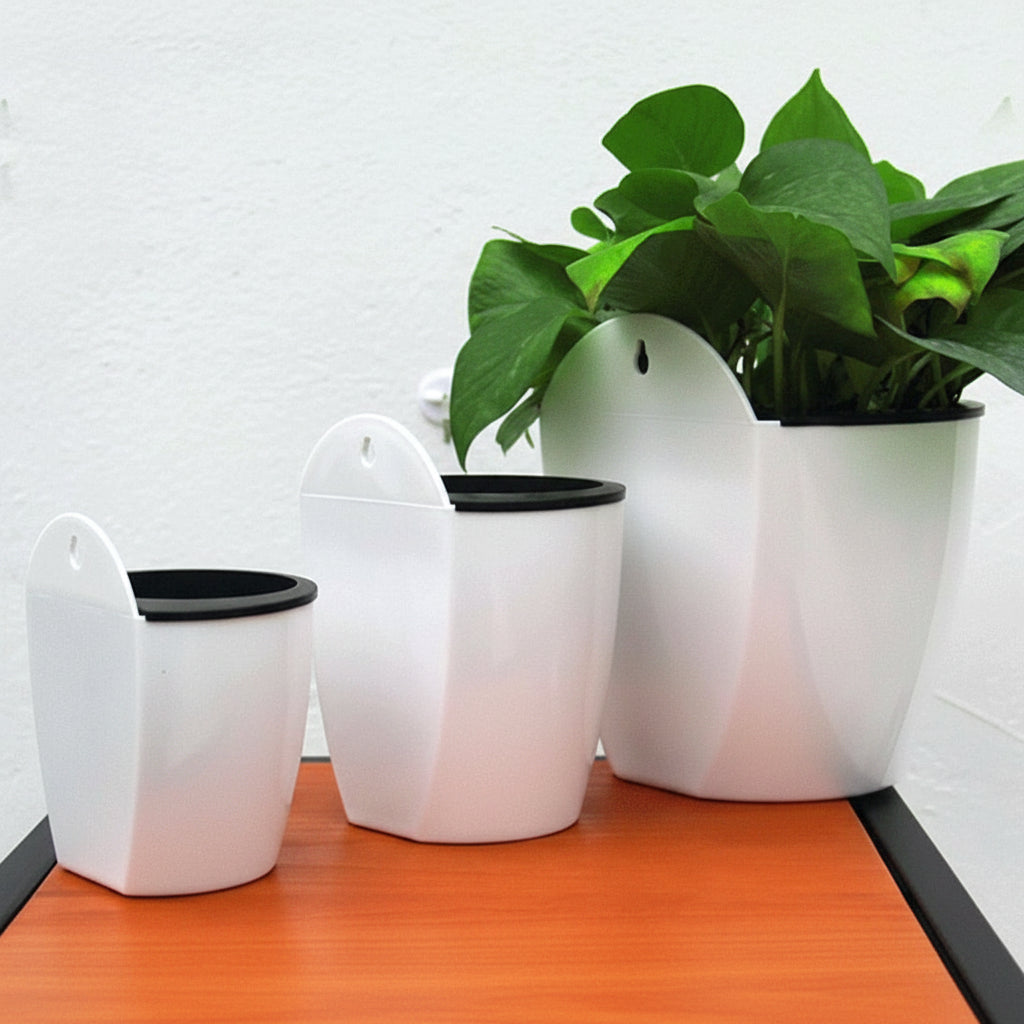 Self Watering Plant Pots, Wall Mounted Flower Pot with Bracket, Vertical Wall Planter for Indoor and Outdoor Plants_18