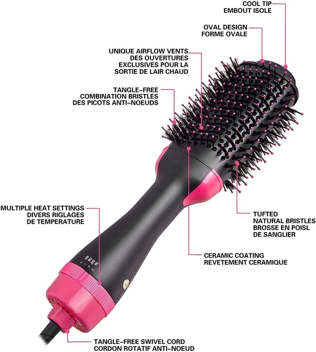 Hair Dryer 4 in 1, Hair Straightener, Hair Styler for Volume and Shine – image 4