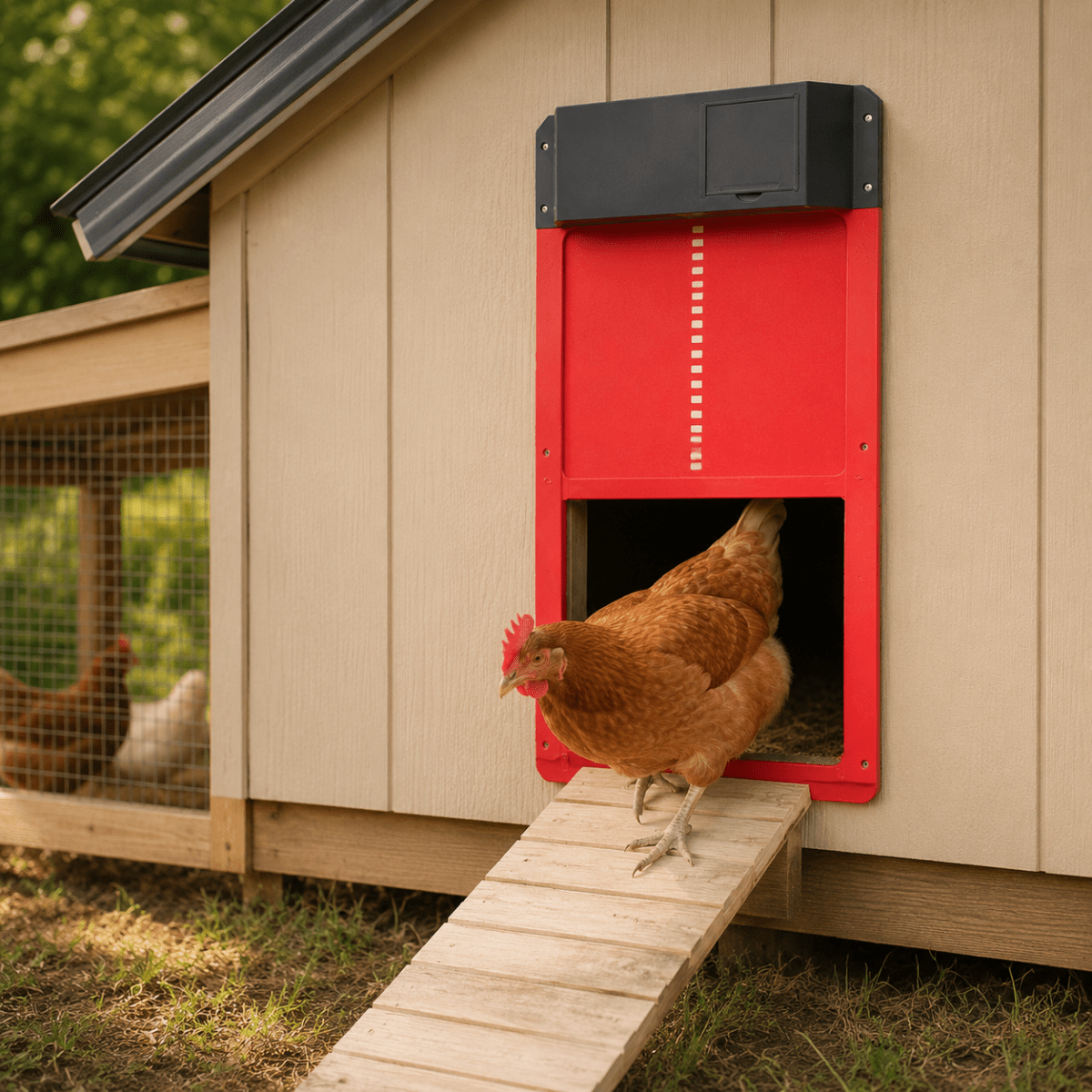 Automatic Chicken Coop Door with Light Sensor, Automatic Chicken Door Opener, Weatherproof Chicken Coop Accessories_04