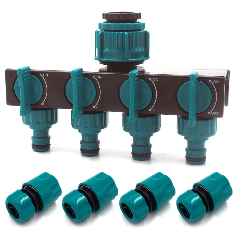 4 Way Garden Hose Splitter, Hosepipe Connector for Outside Tap – image 6