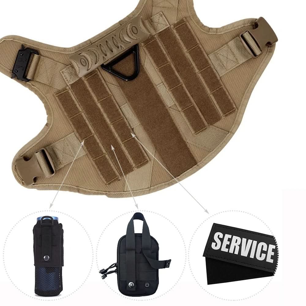 Tactical Dog Harness with Handle, Escape Proof Dog Harness for Small and Large Dogs, Padded Reflective Dog Vest_12