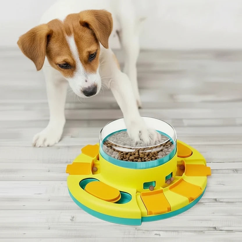 Slow Feeder Dog Bowl Anti Gulping, Puzzle Feeder for Cats, Cat Food Bowl with Maze, Dog Food Bowl 30 cm_01