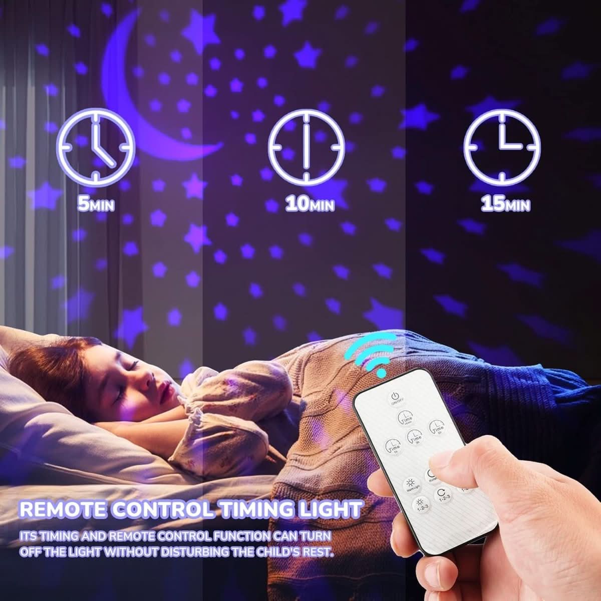 Star Projector Night Light, Rotating LED Projector for Kids Room – image 7
