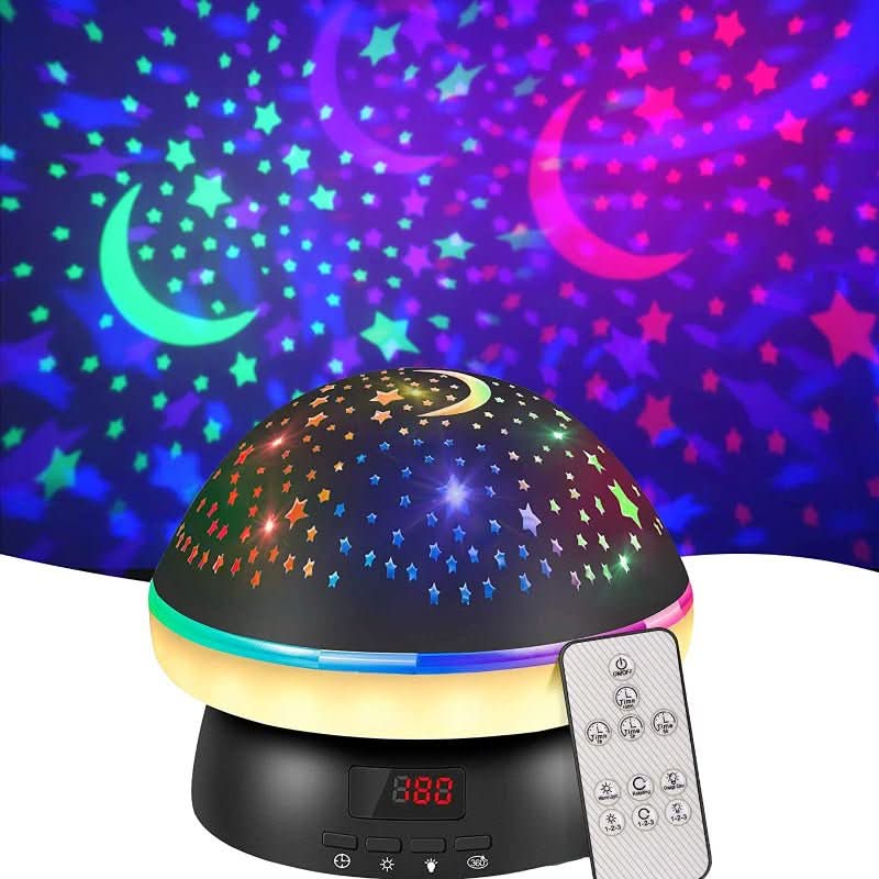 Star Projector Night Light, Mushroom Lamp with 16 Colours and Remote Timer