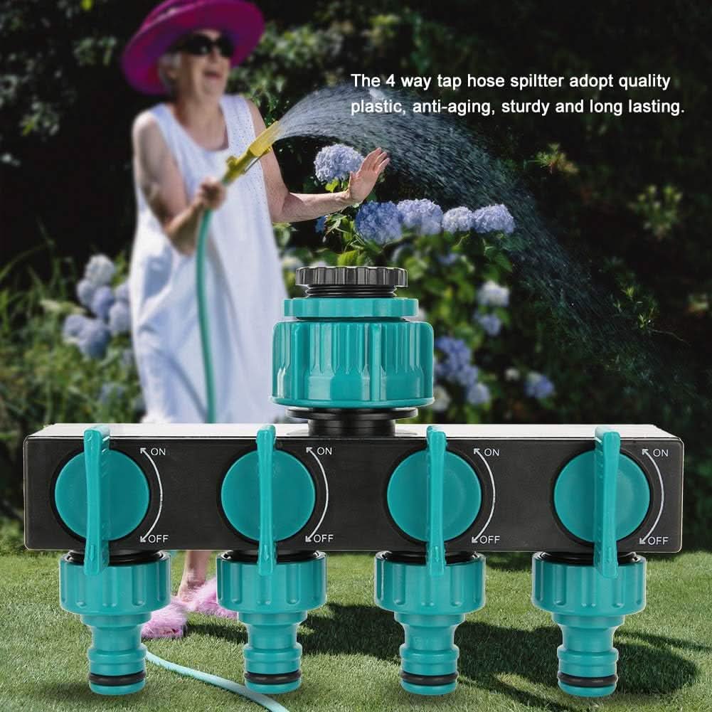 4 Way Garden Hose Splitter, Hosepipe Connector for Outside Tap – image 12