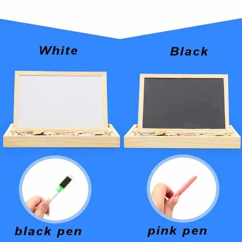 Magnetic Board for Kids, Drawing Board with Magnetic Cards, 3D Wooden Puzzle and Magnetic Game, Wooden Toys for Travel_07