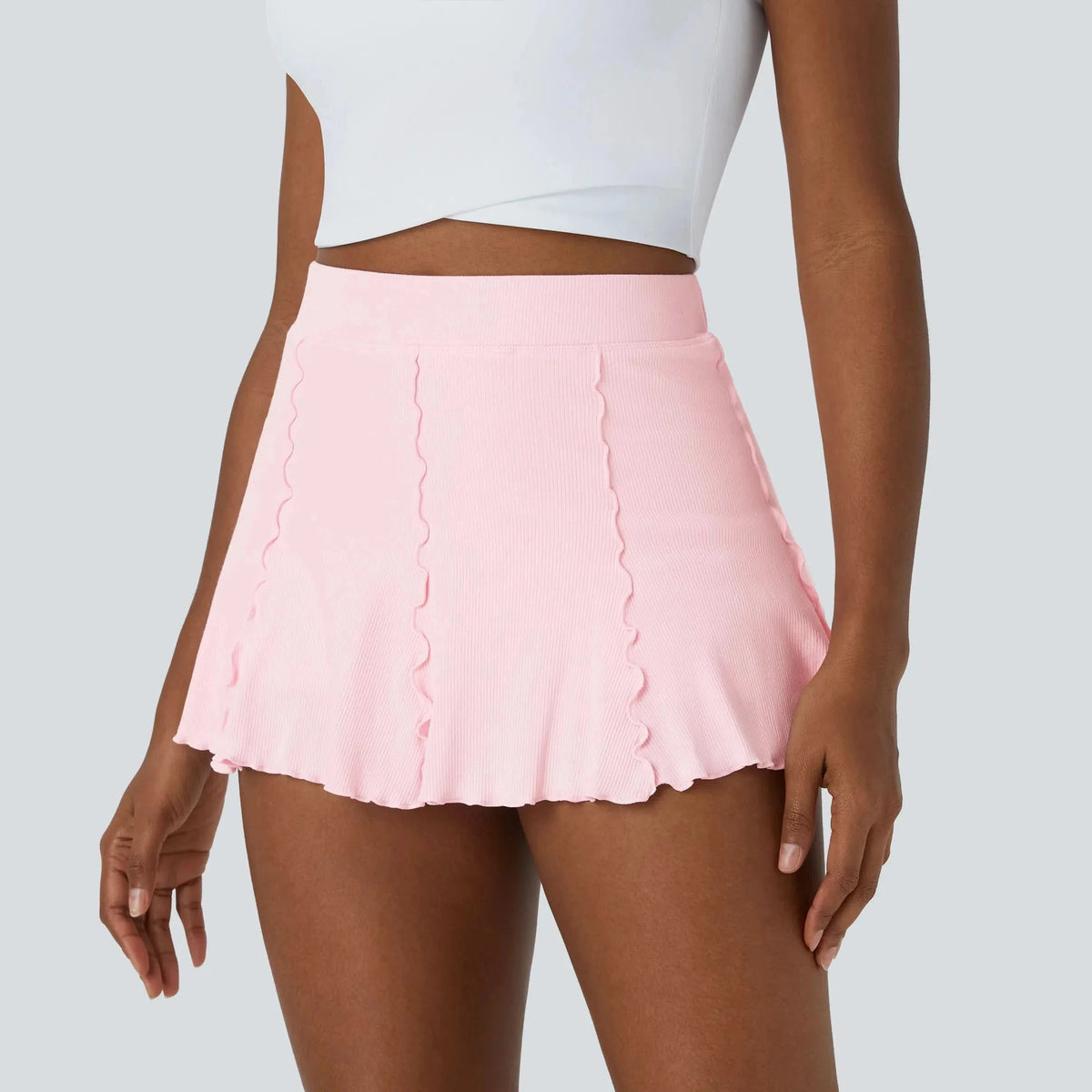 High Waisted Mini Skirt, Tennis Skirt with Shorts and Pockets – image 9