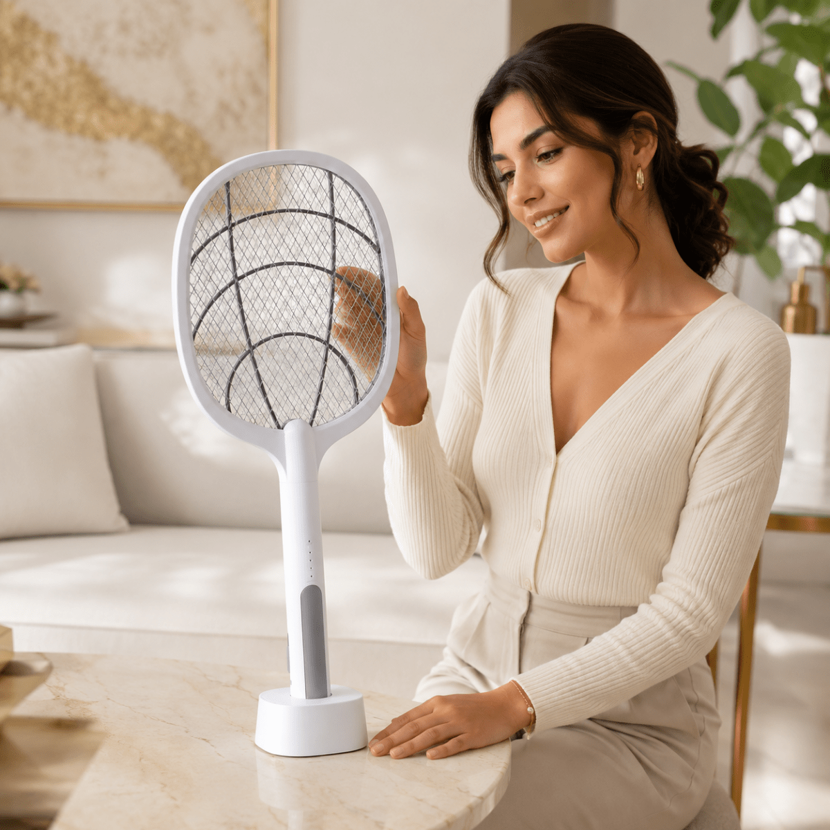 Electric Fly Swatter, Mosquito Killer with Safety Net – image 4