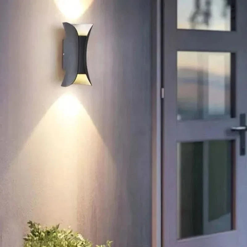 Outdoor Wall Light, Curved LED Garden Light IP65, Hallway Light for Indoor and Outdoor Use_03