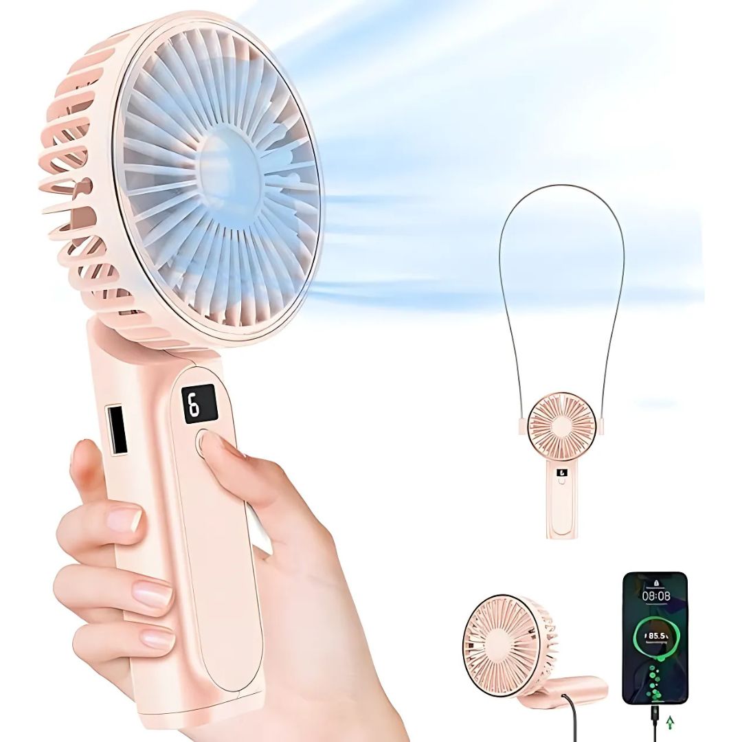 Handheld Fan, Mini Hand Fan with USB Cable – image 7
