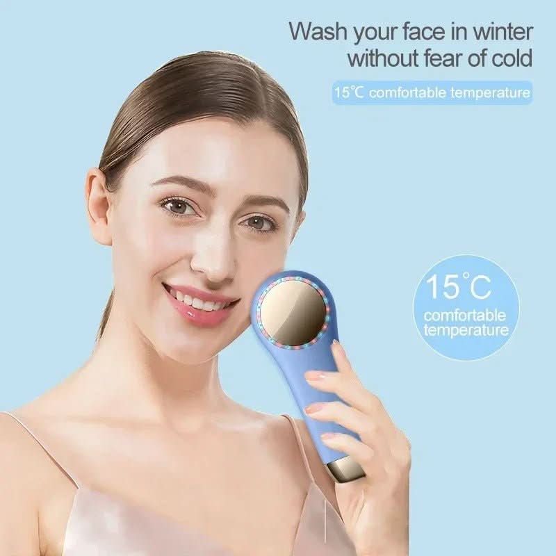 Facial Brush, Silicone Face Cleansing Brush with Heat and Cold – image 12