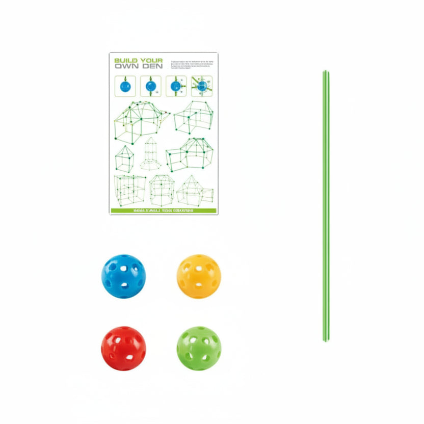 Den Building Kit for Kids, Fort Building Kit with Balls and Sticks – image 13