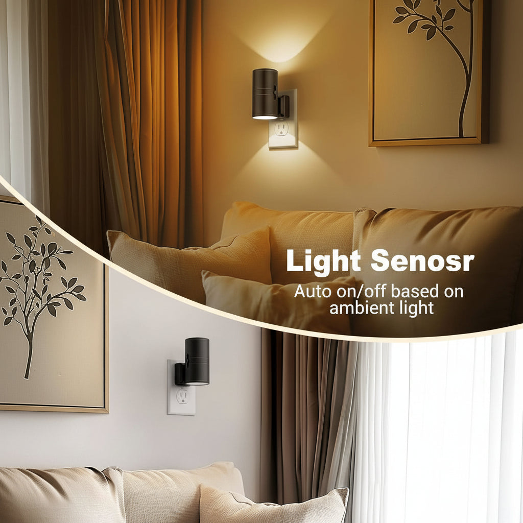 LED Night Lights with Dusk to Dawn Light Sensor, Sensor Night Light for Bedroom and Hallway – image 4