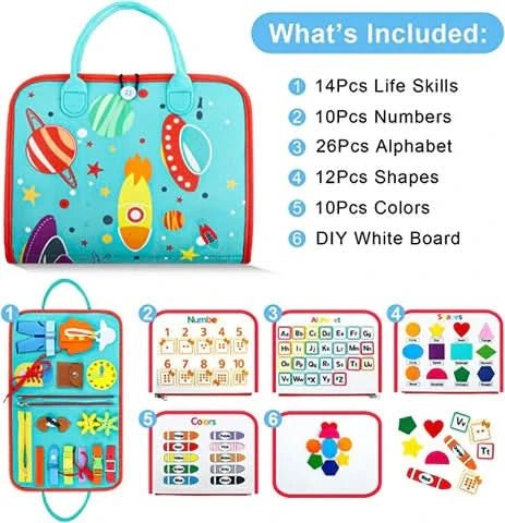 Montessori Busy Book, Felt Quiet Book with Textures – image 4