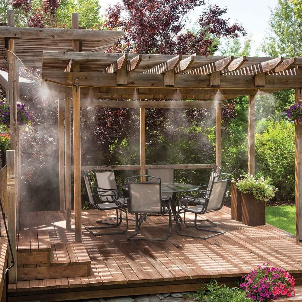 Garden Irrigation System with Misting Hose, Garden Watering System for Greenhouse, Sprinkler Hose with Mist Nozzles_03