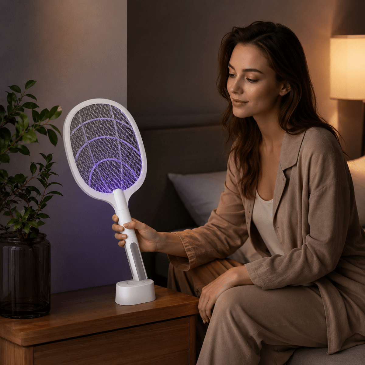 Electric Fly Swatter, Bug Zapper Racket USB Rechargeable