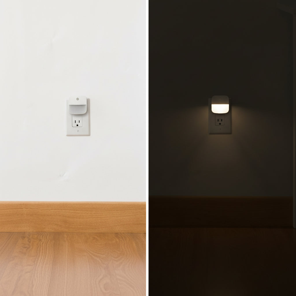 Night Lights Plug In, Childrens Night Light with Auto Sensor, Plug In Night Light 6 Pack, Warm White LED Plug In Light_04