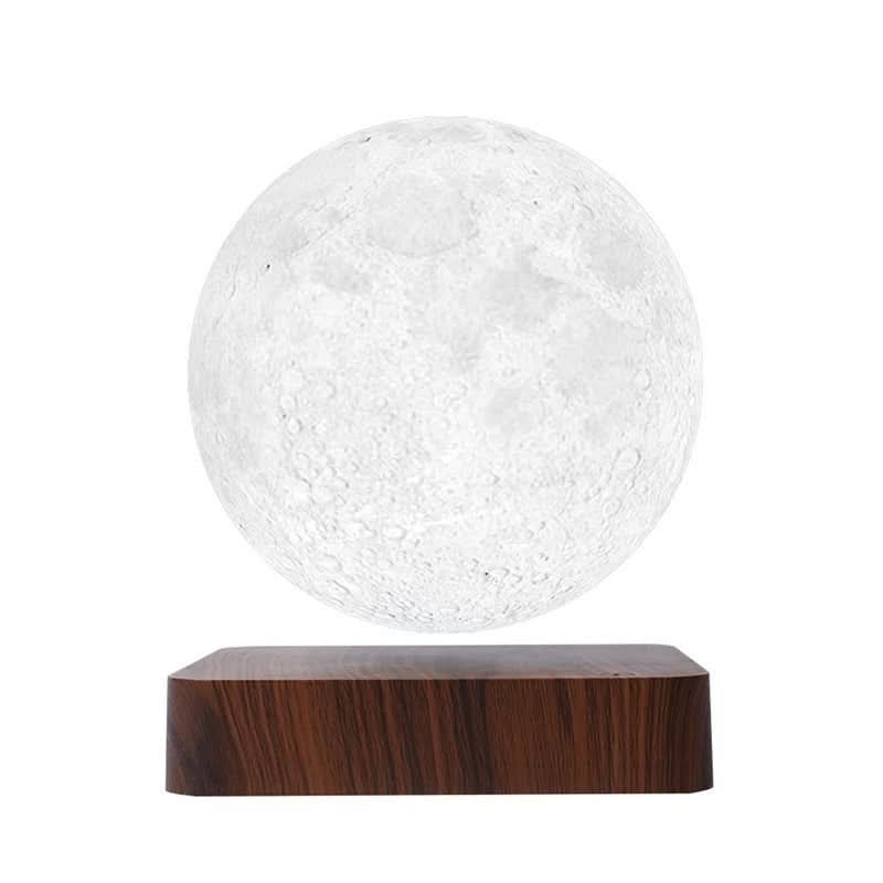 Floating Moon Lamp with Wood Base – image 9