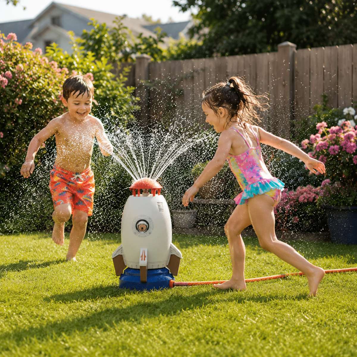 Outdoor Toys, Kids Water Sprinkler Toy with 360 Degree Rotation, Garden Toys for 3 Year Olds and Summer Water Play_02