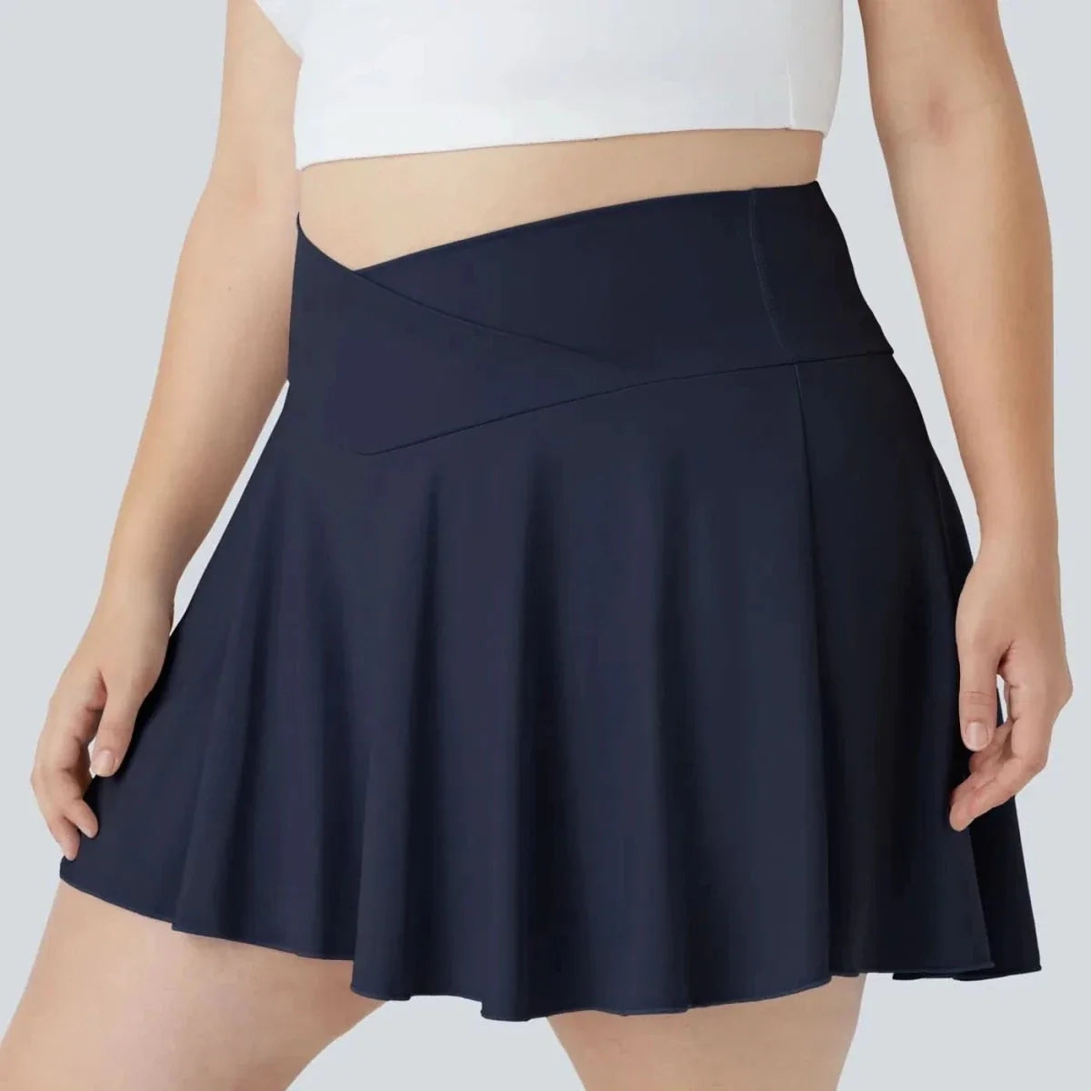 Skorts for Women, A Line Mini Skirt with Crossover Waist and UPF50+ – image 9