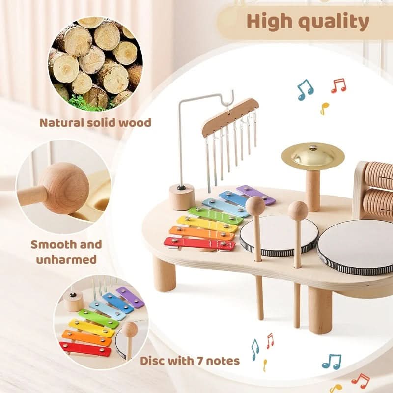 Wooden Xylophone with Glockenspiel, Children's Musical Instruments