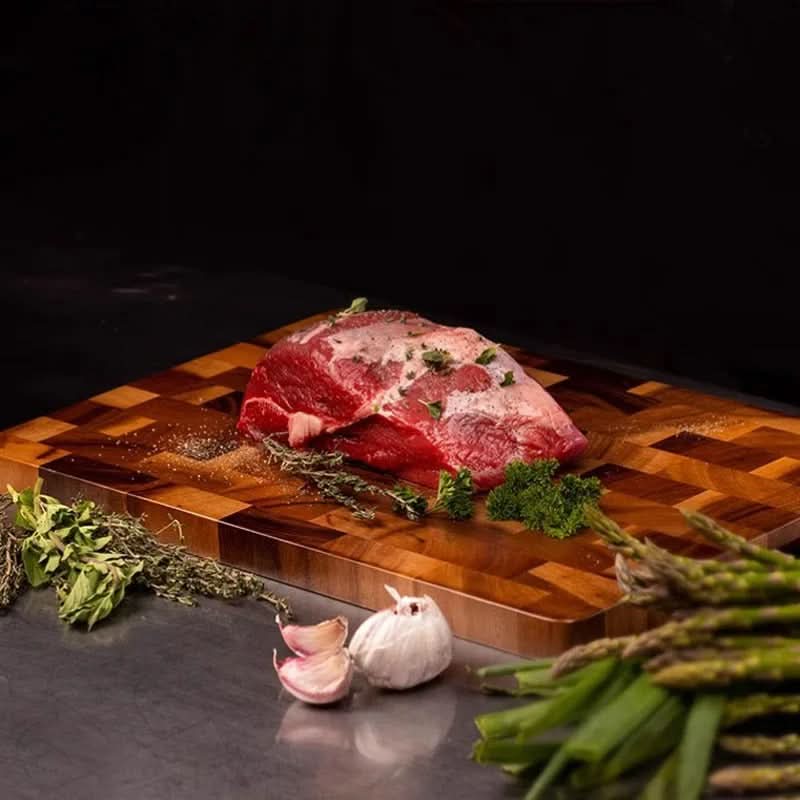 Wooden Chopping Boards, Acacia Wood Chopping Board with Checkerboard Pattern – image 6