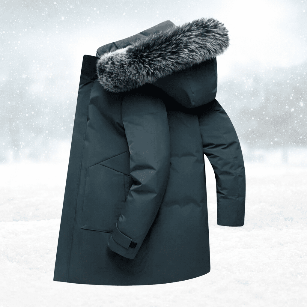 Parka Jackets for Men, Mens Parka Coat with Faux Fur Hood – image 4