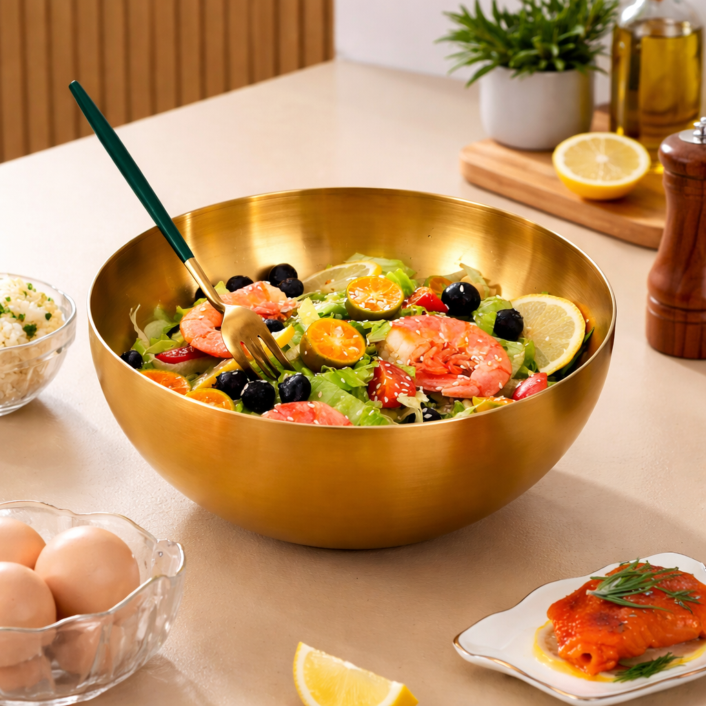 Pasta Bowl, Ramen Bowl in Gold – image 6