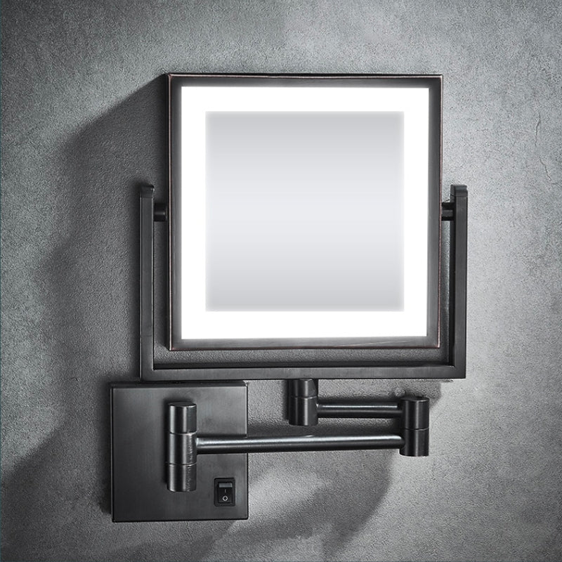 Adjustable LED Makeup Mirror with Dual Magnification & 360° Rotation | Light Up Vanity Mirror for Flawless Grooming 0