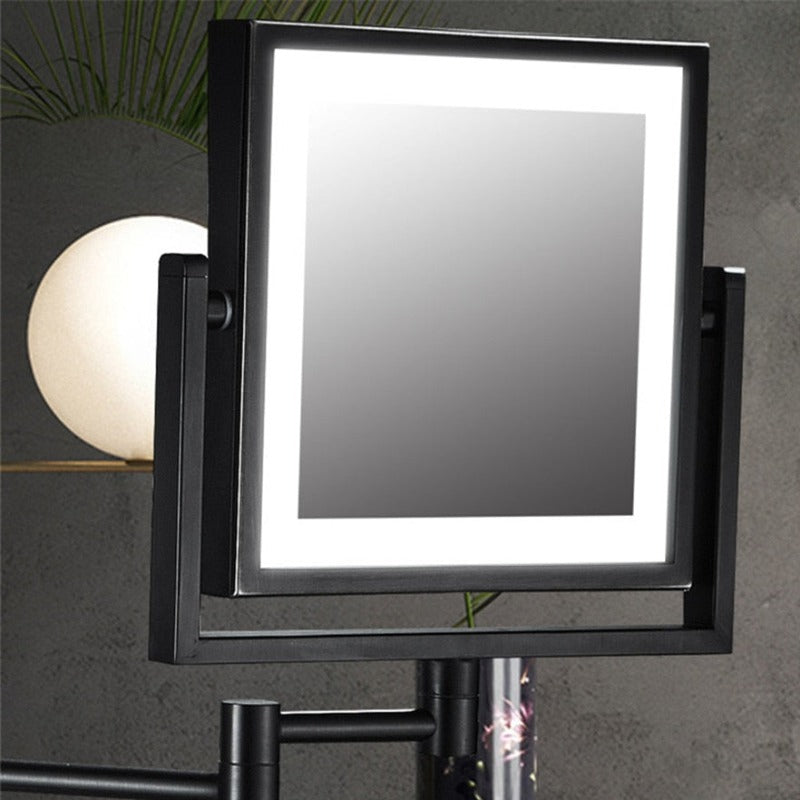 Adjustable LED Makeup Mirror with Dual Magnification & 360° Rotation | Light Up Vanity Mirror for Flawless Grooming 3