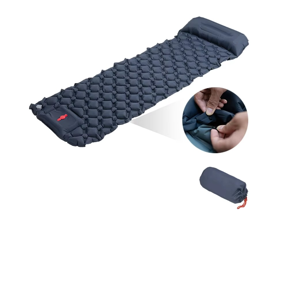 AdventureGear | Self-Inflating Camping Sleeping Pad with Built-In Pillow | Lightweight & Portable Comfort for Outdoor Adventures 0