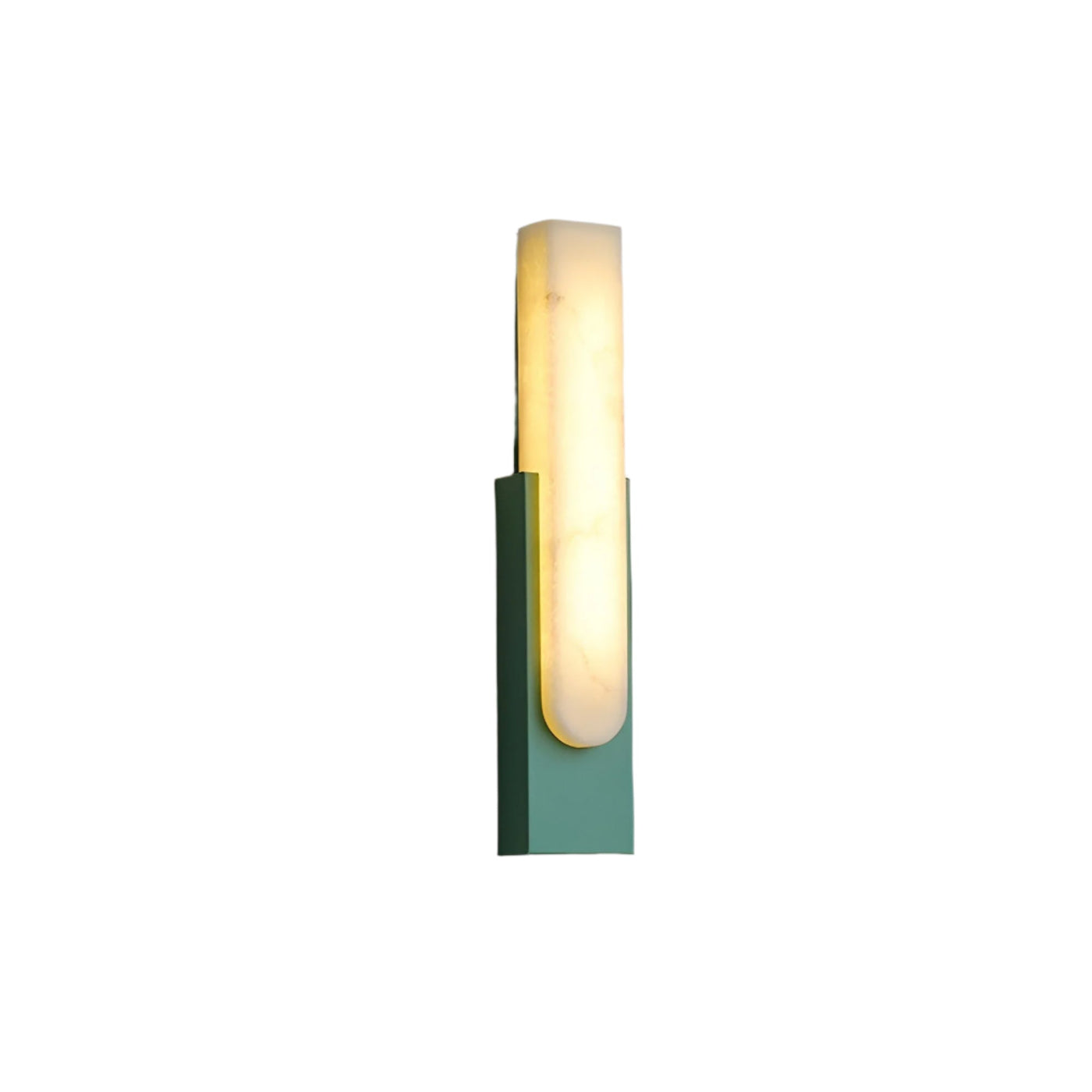 AlabasterGlow | Elegant Modern Brass Wall Sconce Lighting with Ambient LED 2