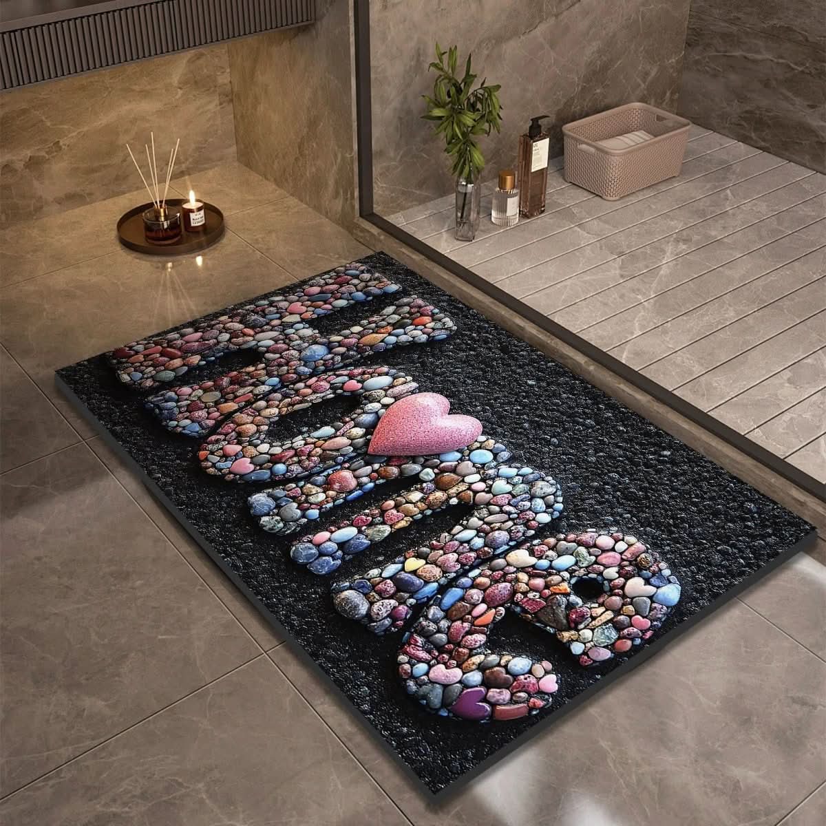 Quick Drying Stone Bath Mat, Diatomaceous Earth Bath Mat, Non Slip Bath Mat for Shower and Sink_20