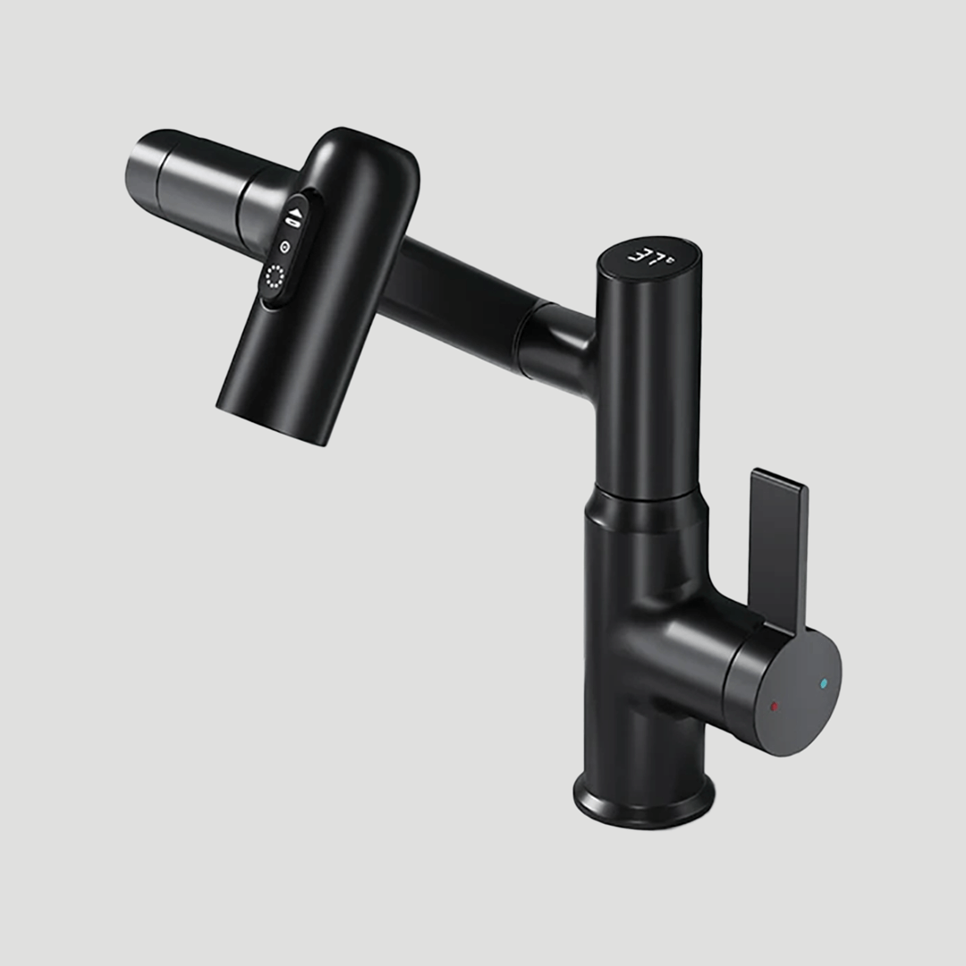 Kitchen Taps, 360 Swivel Kitchen Mixer Tap with Temperature Display, Height Adjustable Sink Tap in Stainless Steel_08