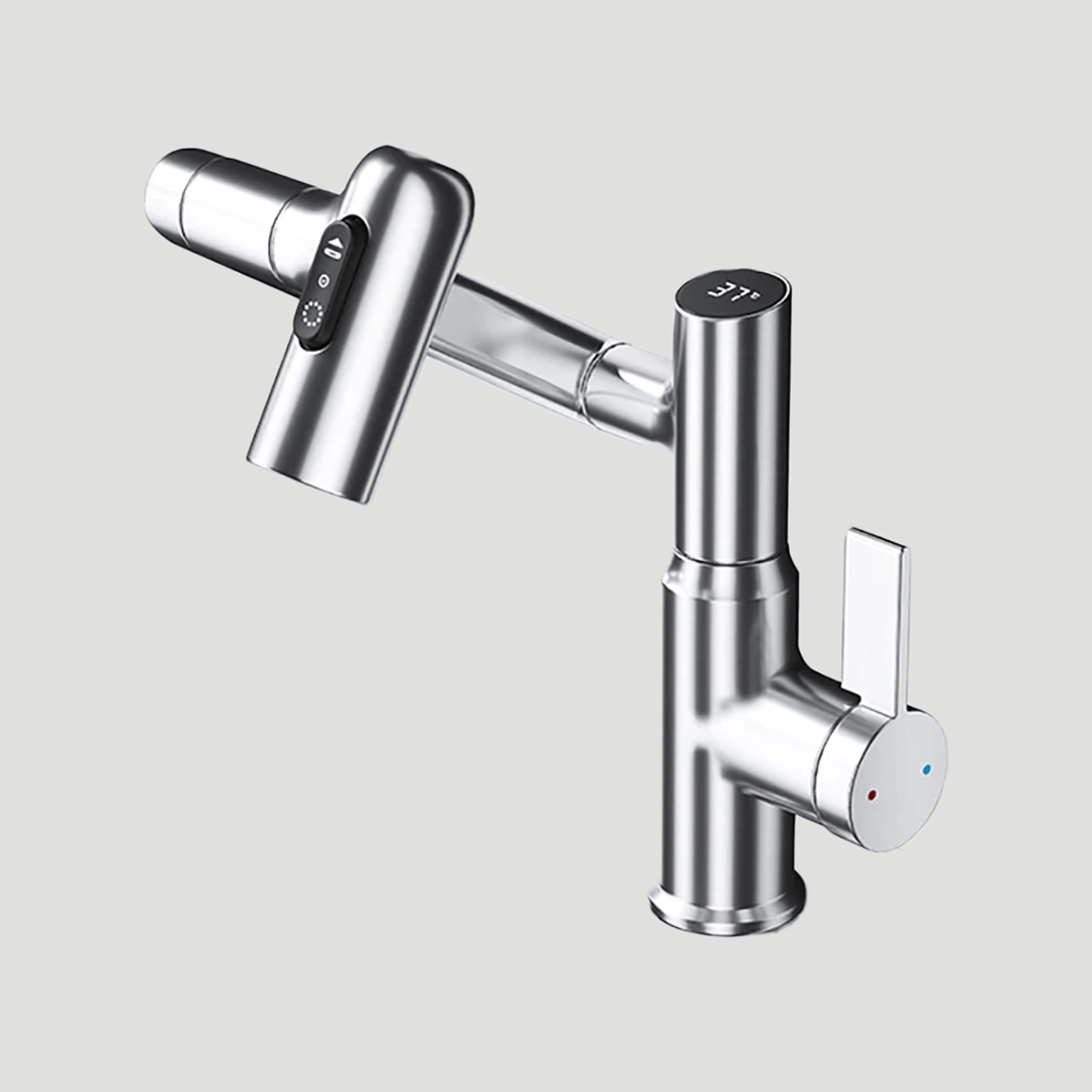 Kitchen Taps, 360 Swivel Kitchen Mixer Tap with Temperature Display, Height Adjustable Sink Tap in Stainless Steel_05