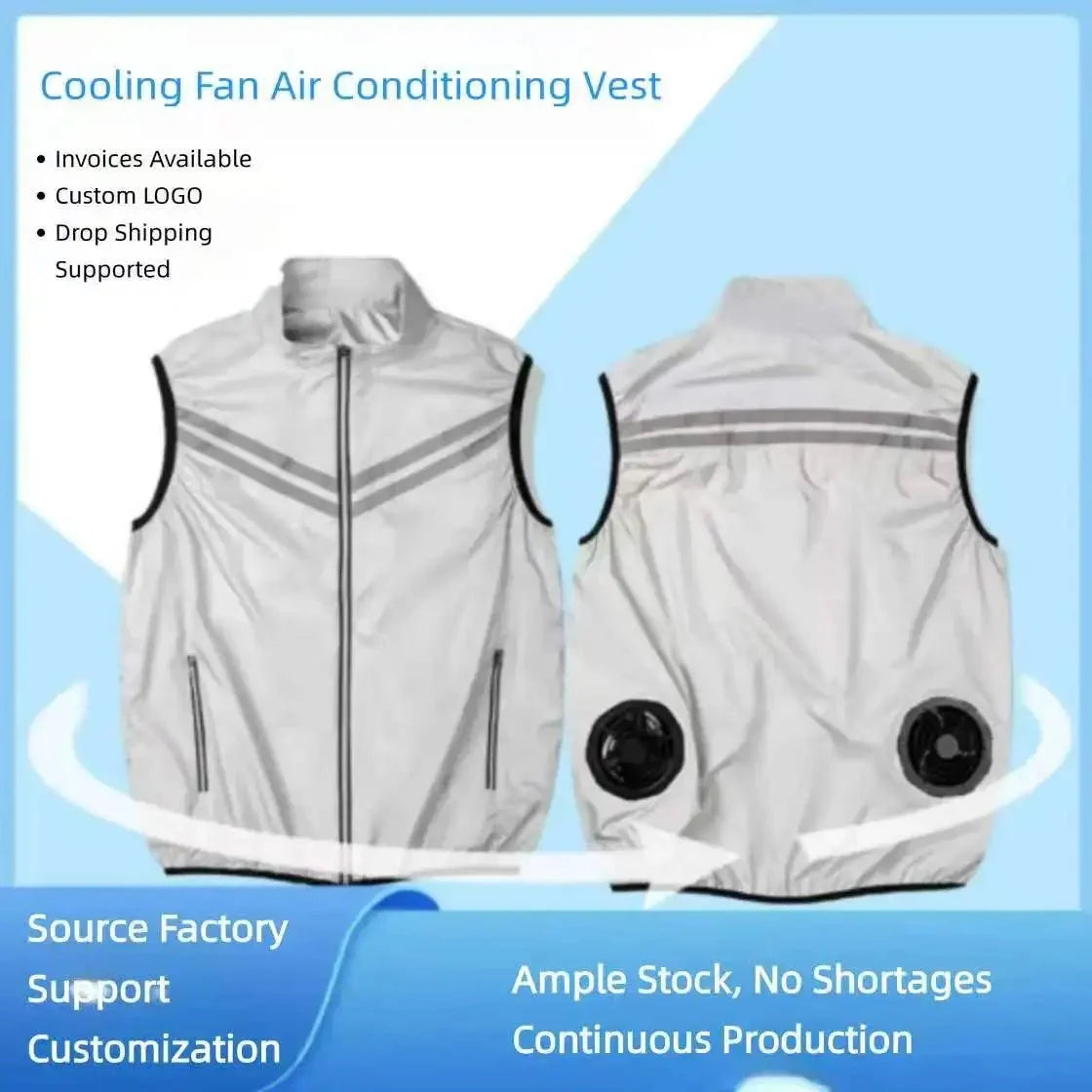 Cooling Vest with Fan for Summer Comfort, Air Vest with Integrated Ventilation System, Cooling Workwear for Outdoor Work_05