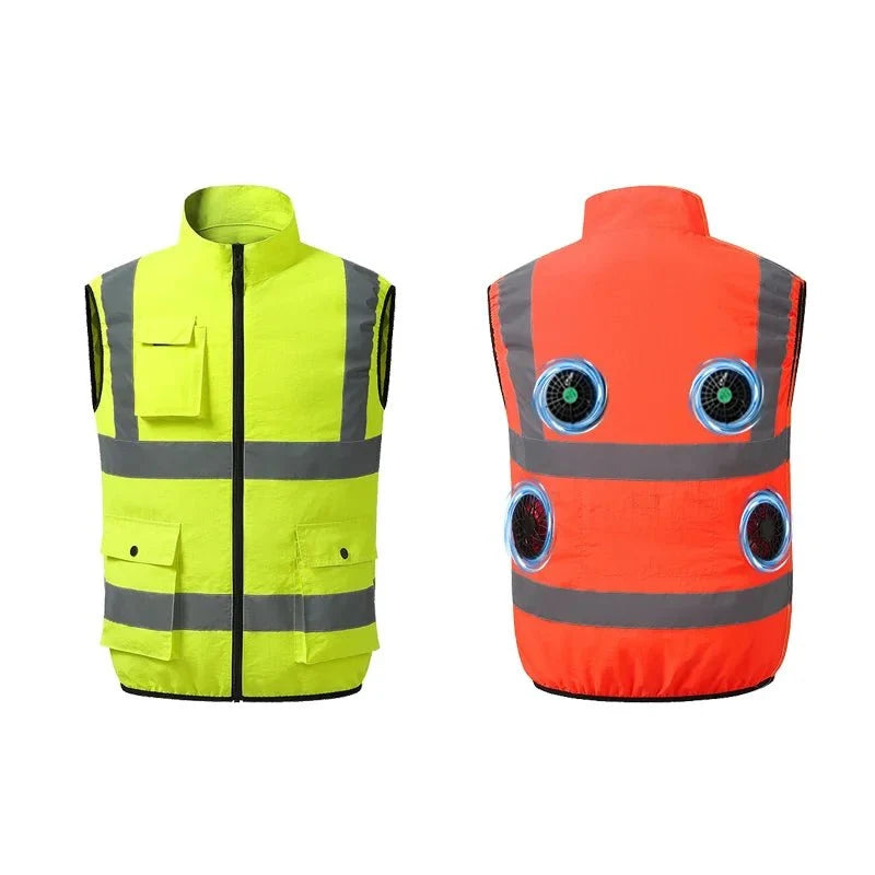 Cooling Vest with Fan System for Work, Wearable Fan Cooling Waistcoat for Outdoor Work and Gardening, Summer Workwear_01