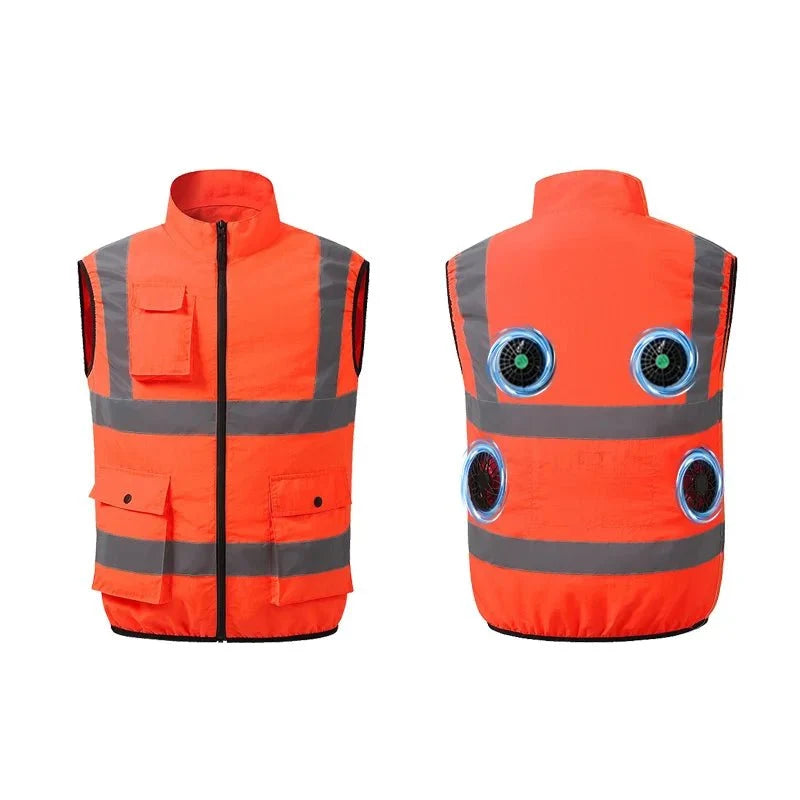 Cooling Vest with Fan System for Work, Wearable Fan Cooling Waistcoat for Outdoor Work and Gardening, Summer Workwear_02