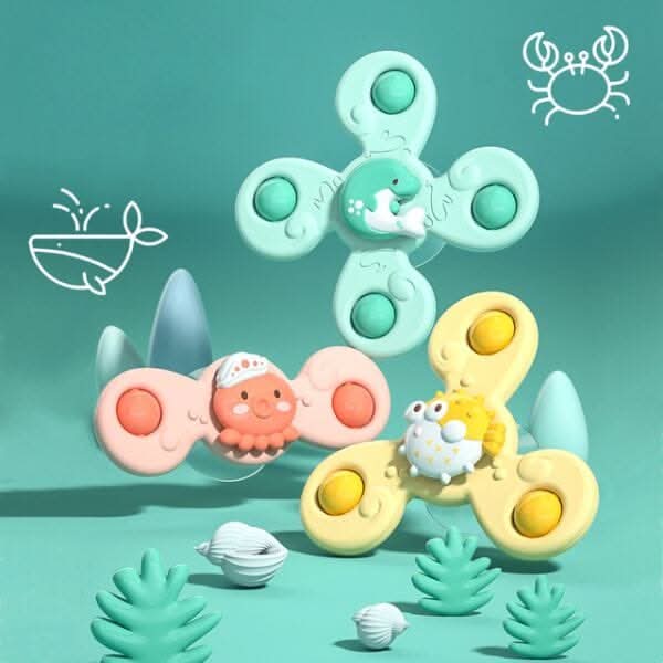 Toddler Toys, Baby Spinner Toy Set of 3, Infant Sensory Toys for Fine Motor Skills, Pram Toys for Travel_07