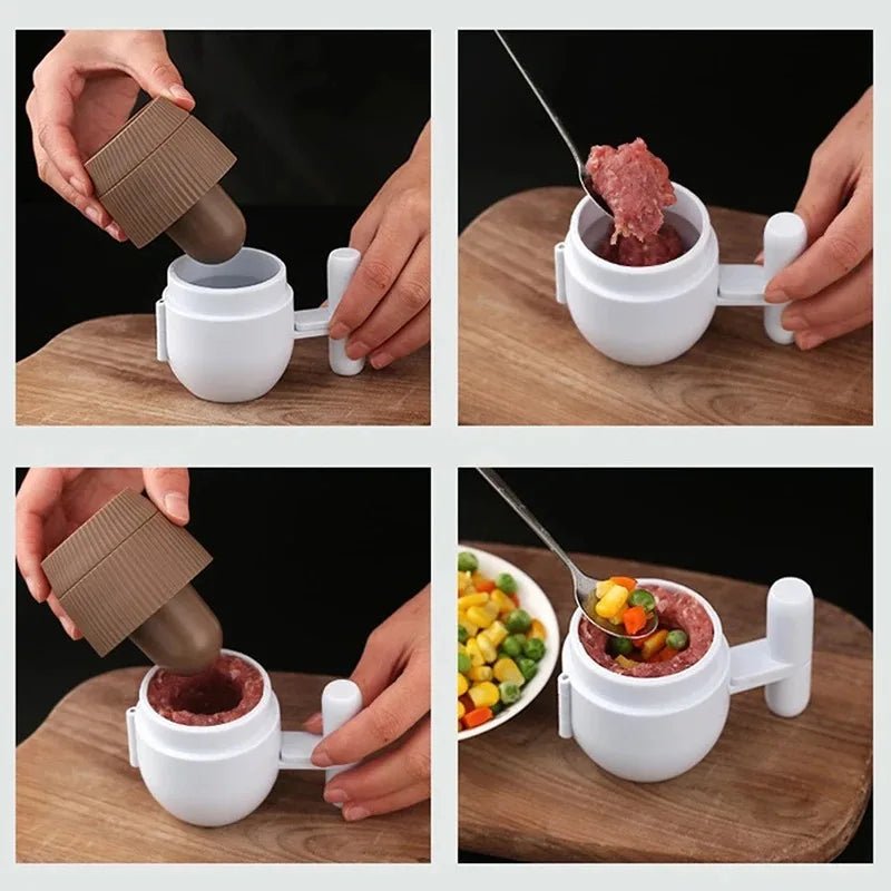 Meatball Maker Tool for Stuffed Meatballs, Non Stick Mold Set with Press and Release Design