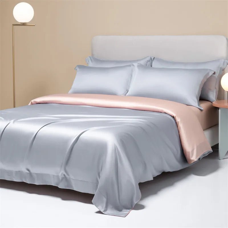 Bamboo Duvet Cover Set with 2 Pillowcases, Cooling Bedding Set, Bamboo Bed Linen, Machine Washable Quilt Cover_02