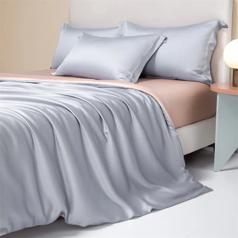 Bamboo Duvet Cover Set with 2 Pillowcases, Cooling Bedding Set, Bamboo Bed Linen, Machine Washable Quilt Cover_04