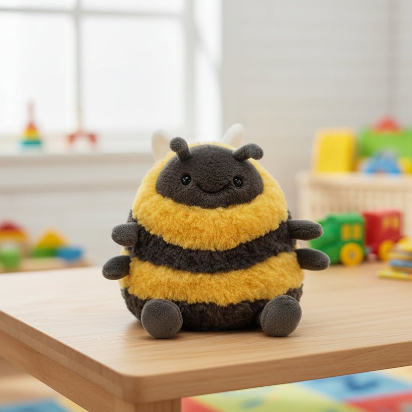 Bee Soft Toy, Small Bee Plush Toy for Children, Stuffed Animal Bee Plushie, 16 cm Cuddly Toy